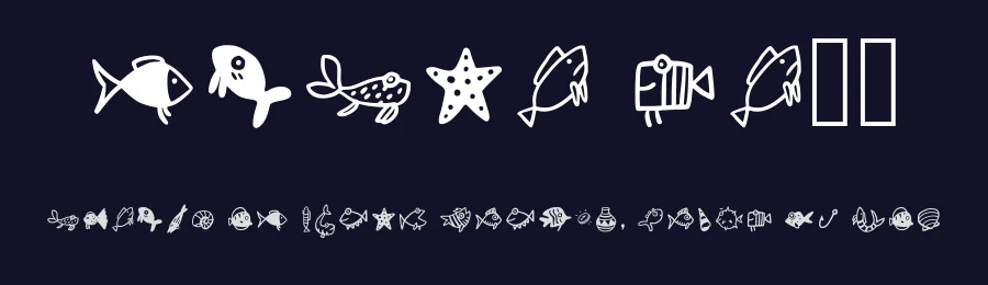 Fisch eh01 by Elia Hvalic — Dingbats Font — thumbnail 2