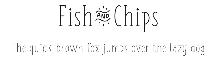 Fish&Chips by Shaped Fonts — Decorative Font