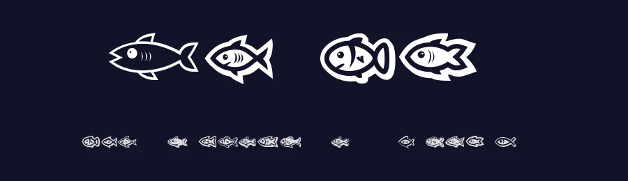 Fishes by Vladimir Nikolic — Dingbats Font — thumbnail 2