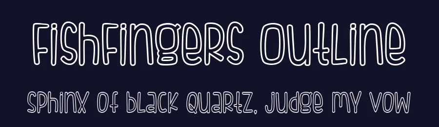 FishFingers Outline by Brittney Murphy Design — Decorative Font — thumbnail 2