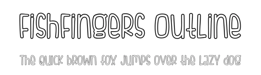 FishFingers Outline by Brittney Murphy Design — Decorative Font