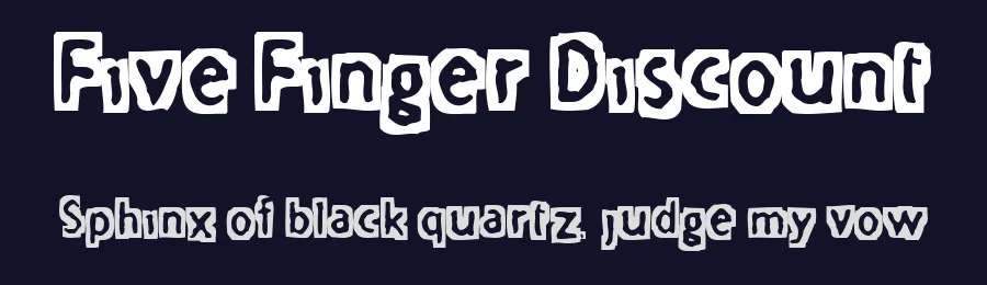 Five Finger Discount by Clearlight Fonts — Decorative Font — thumbnail 2
