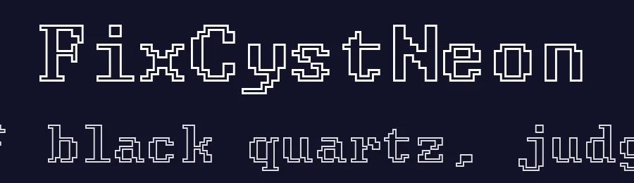 FixCystNeon by bobistheowl — Display Font — thumbnail 2