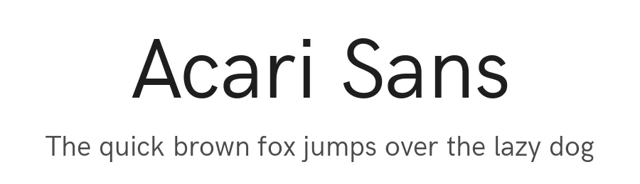 Acari Sans by Alfredo Marco Pradil and Stefan Peev — Sans Serif Font