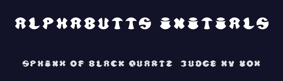 Alphabutts Initials by Frank Baranowski — Display Font — thumbnail 2