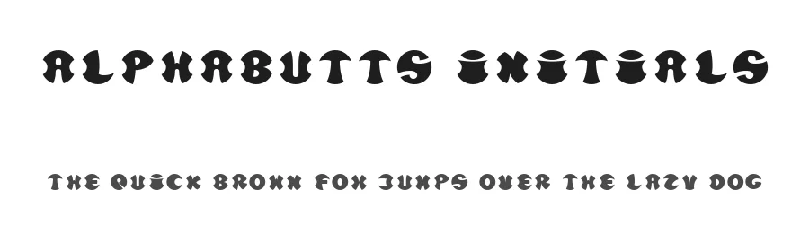 Alphabutts Initials by Frank Baranowski — Display Font