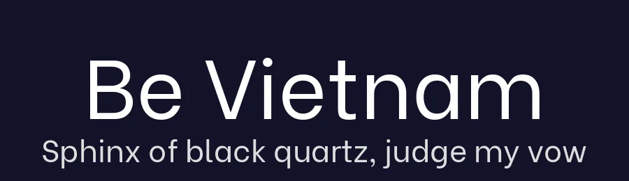 Be Vietnam by Gabriel Lam — Display Font — thumbnail 2