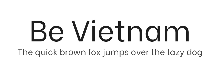 Be Vietnam by Gabriel Lam — Display Font