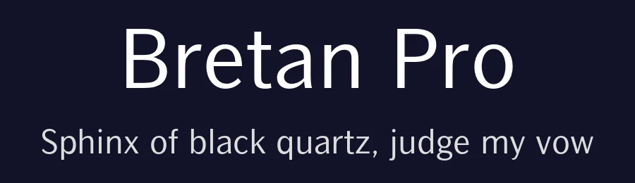 Bretan Pro — Sans Serif Font — thumbnail 2