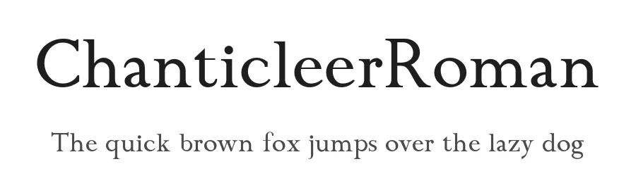 ChanticleerRoman by Nick Curtis — Display Font