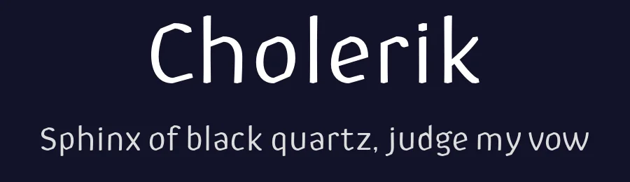 Cholerik by Filip Zajac — Display Font — thumbnail 2