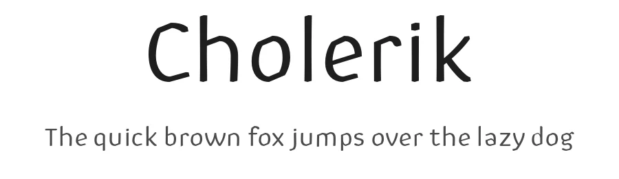 Cholerik by Filip Zajac β Display Font