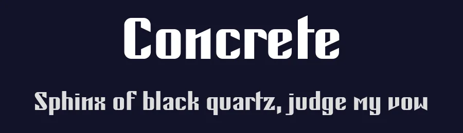 Concrete by Frank Baranowski — Display Font — thumbnail 2
