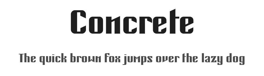Concrete by Frank Baranowski — Display Font
