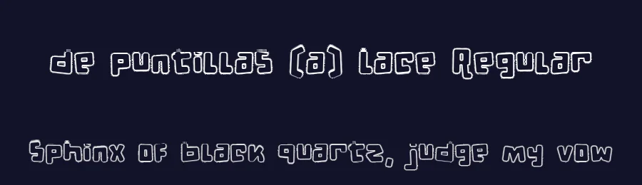 de puntillas [a] Lace Regular by deFharo — Display Font — thumbnail 2