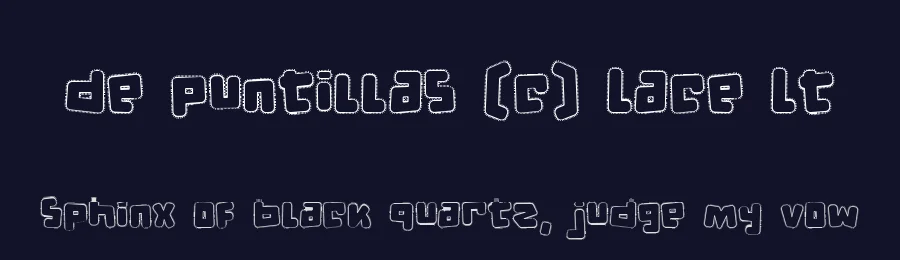 de puntillas [c] Lace Lt by deFharo — Display Font — thumbnail 2