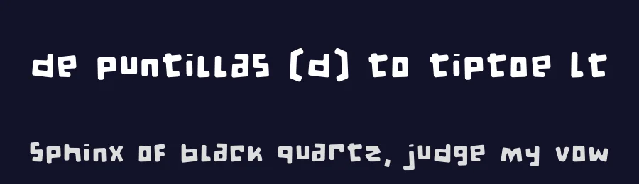 de puntillas [d] to tiptoe Lt by deFharo — Display Font — thumbnail 2