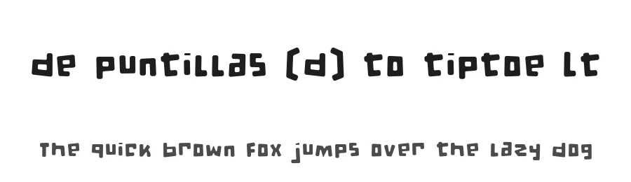 de puntillas [d] to tiptoe Lt by deFharo — Display Font