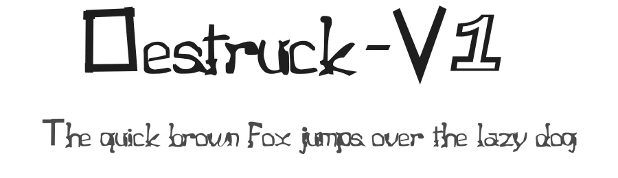 Destruck-V1 by Malre — Display Font