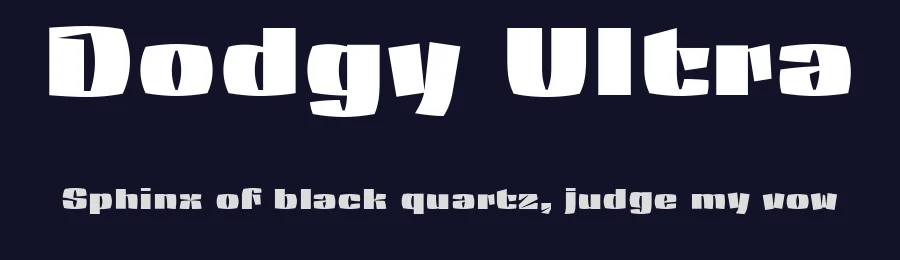 Dodgy Ultra by Frank Baranowski — Display Font — thumbnail 2