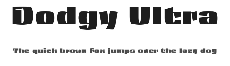 Dodgy Ultra by Frank Baranowski — Display Font