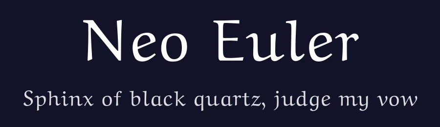 Neo Euler by Hermann Zapf — Display Font — thumbnail 2