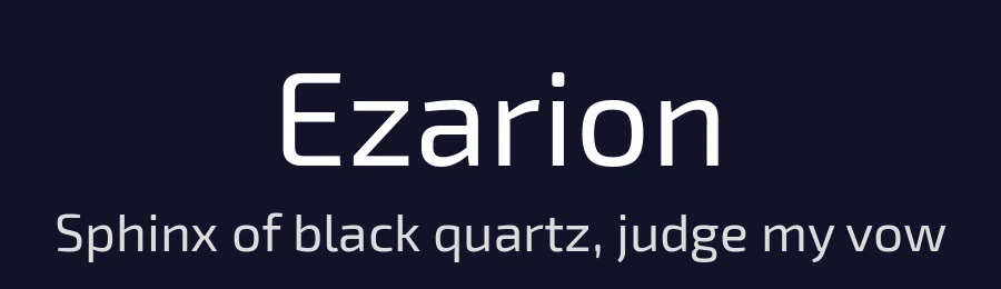 Ezarion by Natanael Gama — Display Font — thumbnail 2