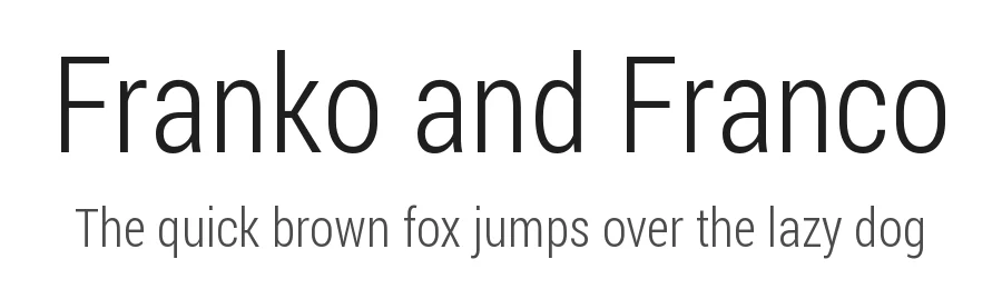 Franko and Franco by Google — Display Font