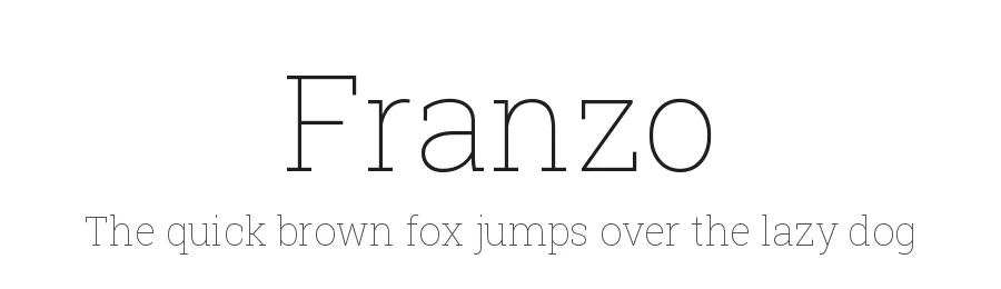 Franzo by Google — Display Font