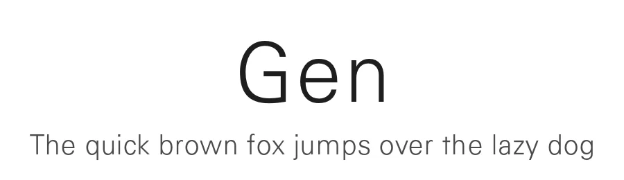 Gen by Alfredo Marco Pradil — Sans Serif Font