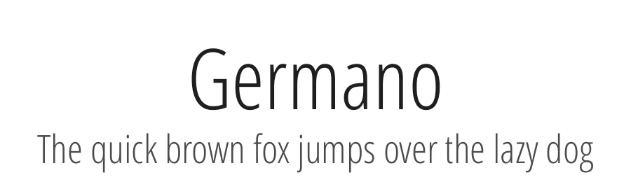 Germano — Sans Serif Font