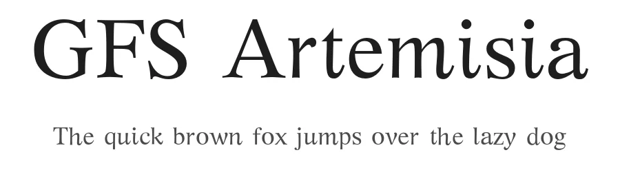 GFS Artemisia by Takis Katsoulidis and George D. Matthiopoulos β Display Font