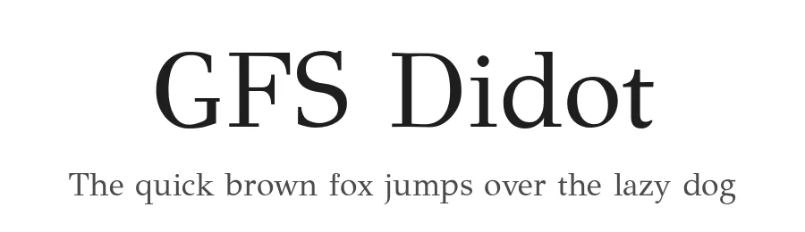 GFS Didot by Takis Katsoulidis and George D. Matthiopoulos β Display Font