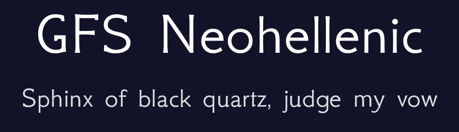 GFS Neohellenic by Takis Katsoulidis and George D. Matthiopoulos — Display Font — thumbnail 2