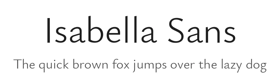 Isabella Sans by Original fonts by Christian Thalmann (Catharsis Fonts), Modifications by Cristiano Sobral — Sans Serif Font