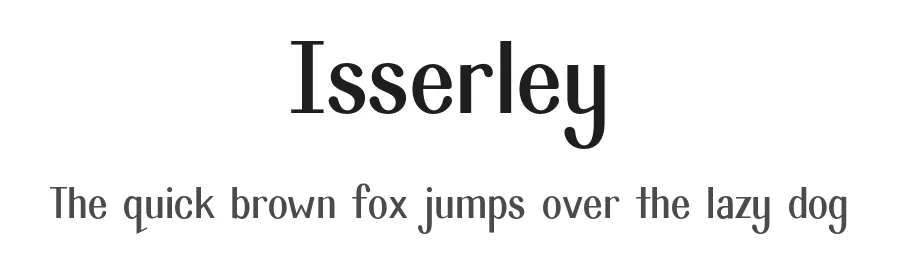 Isserley by Daniel Pimley — Sans Serif Font
