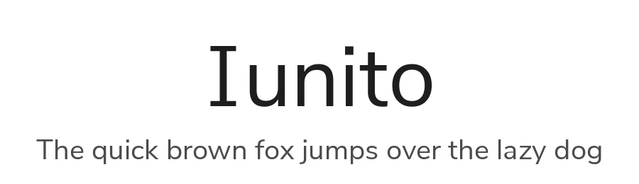 Iunito by Vernon Adams — Sans Serif Font