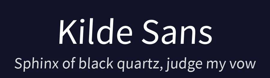 Kilde Sans by Paul D. Hunt — Sans Serif Font — thumbnail 2