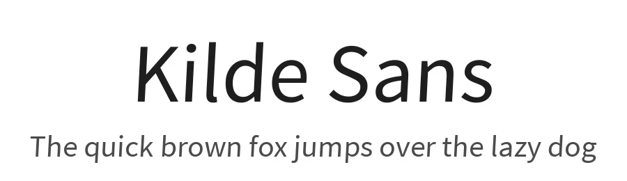 Kilde Sans by Paul D. Hunt — Sans Serif Font