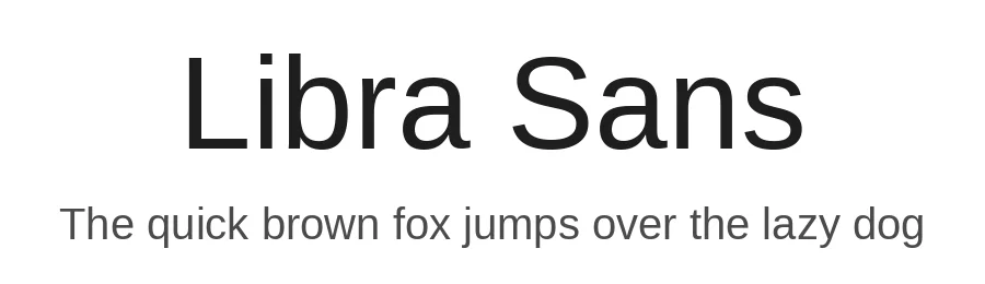 Libra Sans — Sans Serif Font