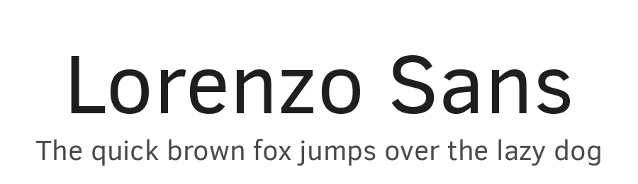 Lorenzo Sans — Sans Serif Font