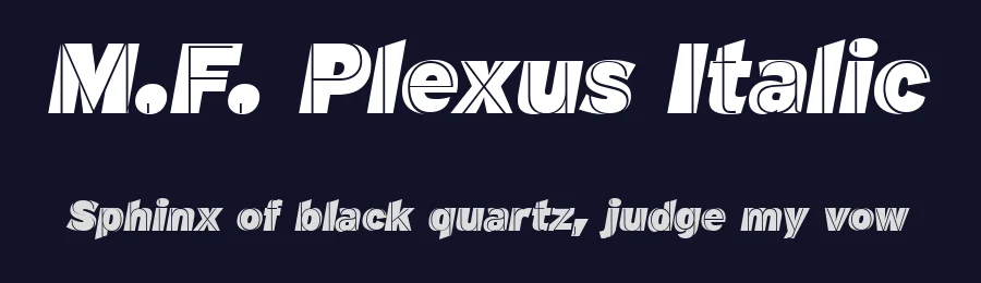 M.F. Plexus Italic by deFharo — Sans Serif Font — thumbnail 2