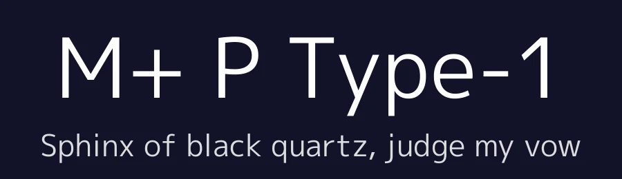 M+ P Type-1 — Sans Serif Font — thumbnail 2