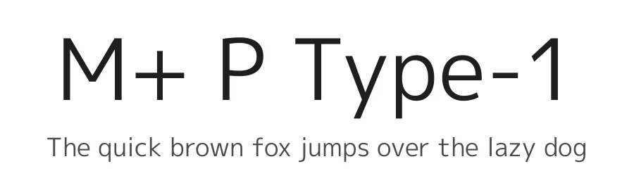 M+ P Type-1 — Sans Serif Font
