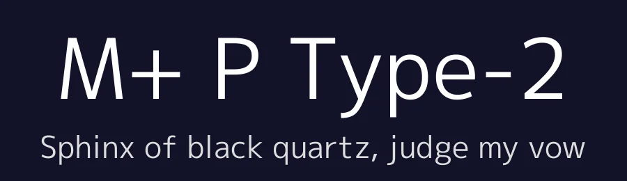 M+ P Type-2 — Sans Serif Font — thumbnail 2