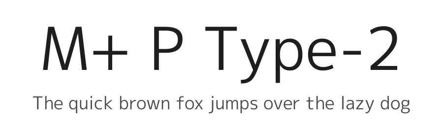 M+ P Type-2 — Sans Serif Font