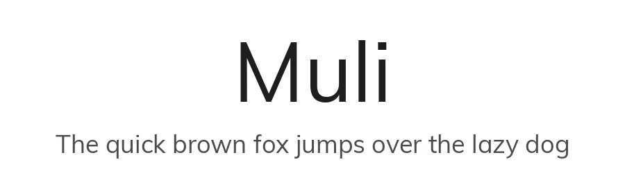 Muli by Vernon Adams β Display Font