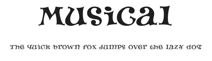 Musical by Frank Baranowski — Display Font
