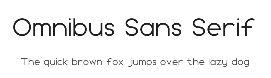 Omnibus Sans Serif by Andrew Sigurow — Sans Serif Font