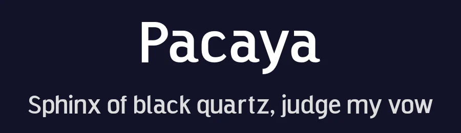 Pacaya — Sans Serif Font — thumbnail 2